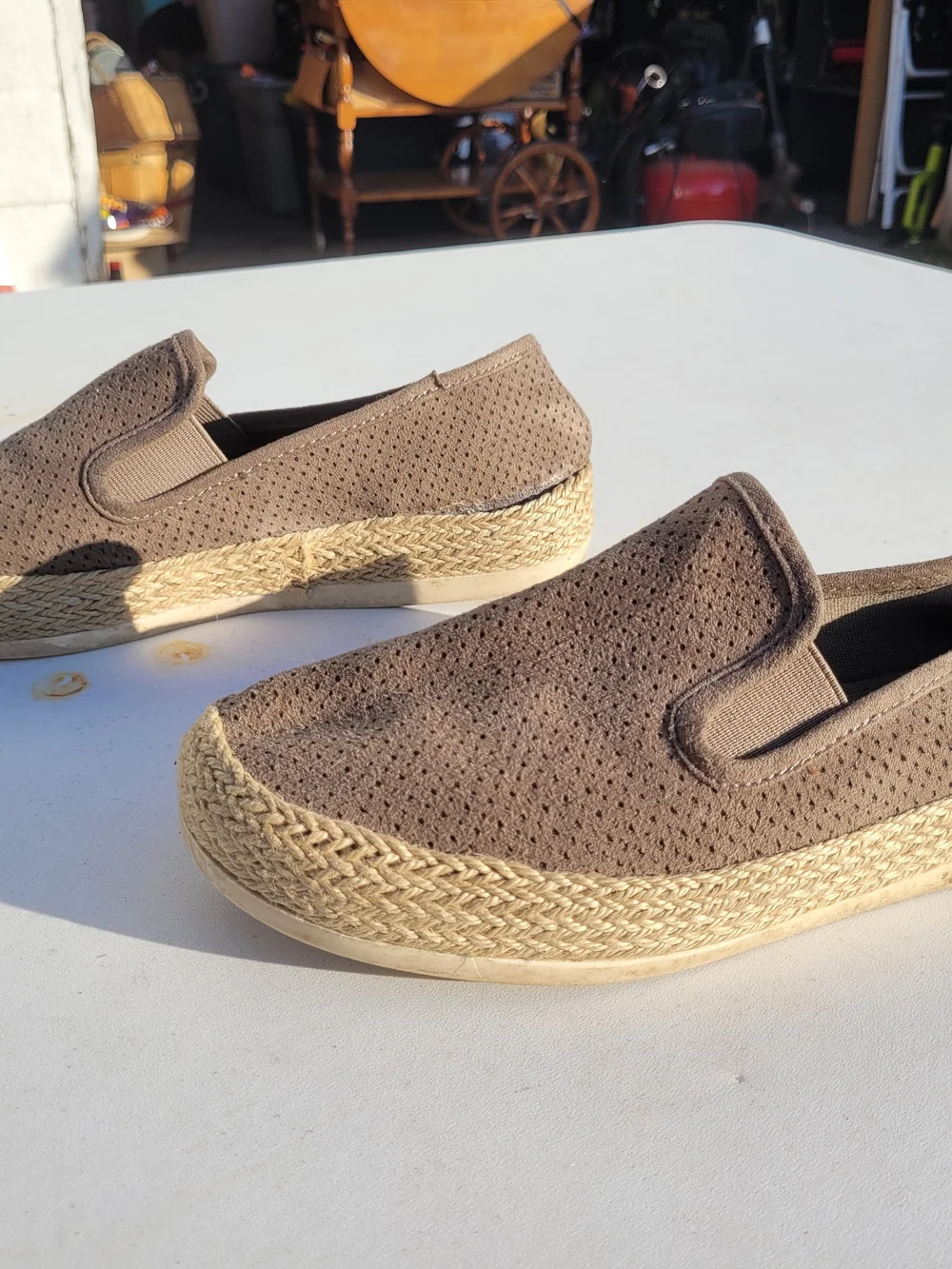 Esprit Perforated Slip-On Espadrille Flats